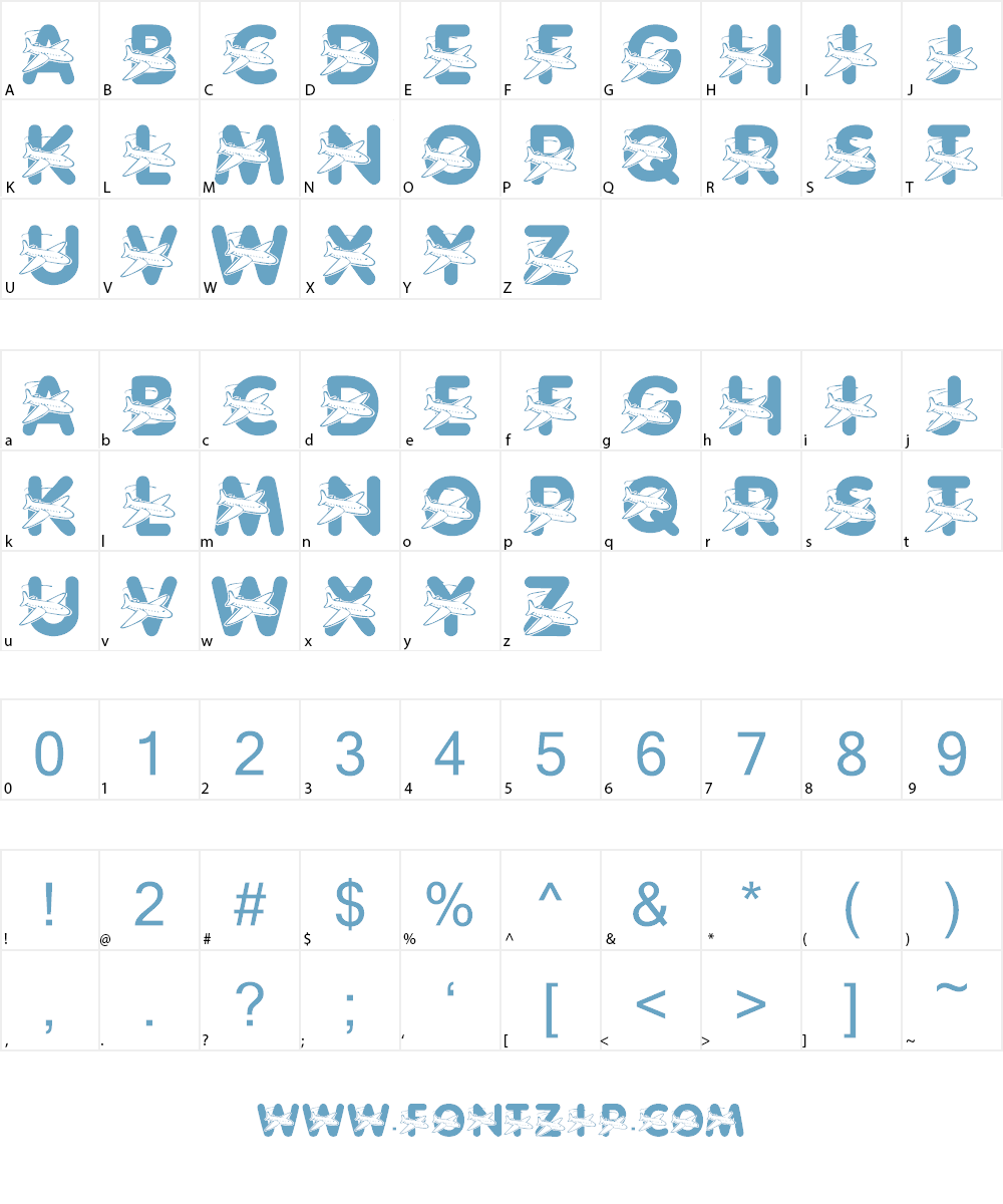 LMS We Love To Fly Font Character
